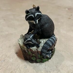 Curious Raccoons Christmas Ornament